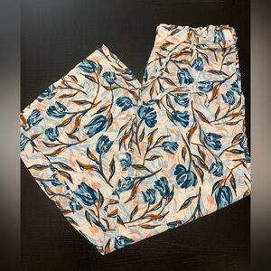 Women’s XL Floral Print Wide Leg Relaxed Pants